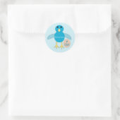 Custom Blue Birthday Boy Chick Stickers (Tasche)