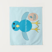 Custom Blue Birthday Boy Chick Tapestry Wandteppich (Vorderseite)