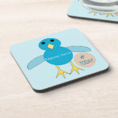 Custom Blue Birthday Boy Chick Untersetzer (Linke Seite)
