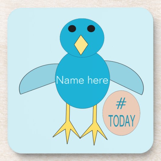 Custom Blue Birthday Boy Chick Untersetzer (Vorderseite)