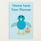 Custom Blue Birthday Boy Chick Wedding Planner Planer (Vorderseite)