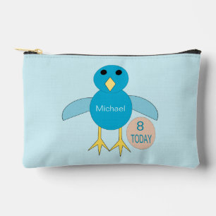 Custom Blue Birthday Boy Chick Zubehörtasche