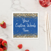 Custom Blue Birthday Party Geburtstagsfeier Abschl Serviette (Beispiel)
