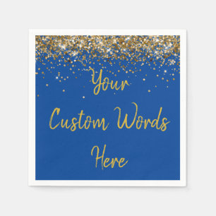 Custom Blue Birthday Party Geburtstagsfeier Abschl Serviette