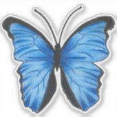 Custom Blue Butterfly Aufkleber (Vorderseite)