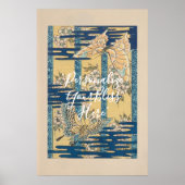 CUSTOM Blue Butterfly & Cloud Pattern Art Poster (Vorne)