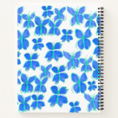 Custom Blue Butterfly Sketchbook Notizblock (Rückseite)