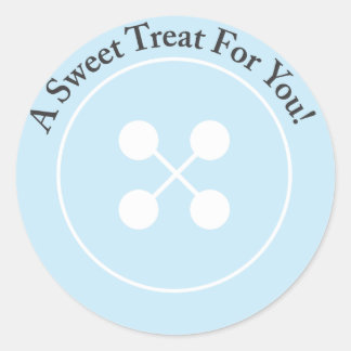 Custom | Blue Button Baby Showsticker Runder Aufkleber