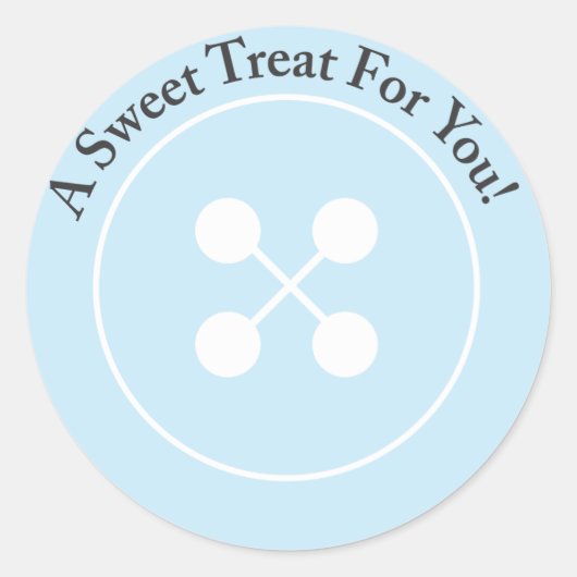 Custom | Blue Button Baby Showsticker Runder Aufkleber (Vorderseite)
