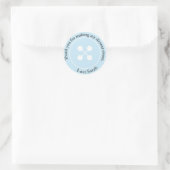 Custom | Blue Button Baby Showsticker Runder Aufkleber (Tasche)