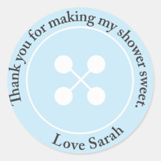 Custom | Blue Button Baby Showsticker Runder Aufkleber