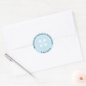 Custom | Blue Button Baby Showsticker Runder Aufkleber (Umschlag)