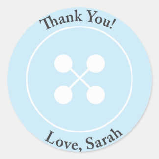 Custom | Blue Button Baby Showsticker Runder Aufkleber