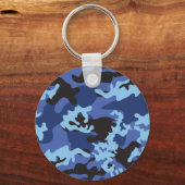 Custom Blue Camouflage Schlüsselanhänger (Vorderseite)