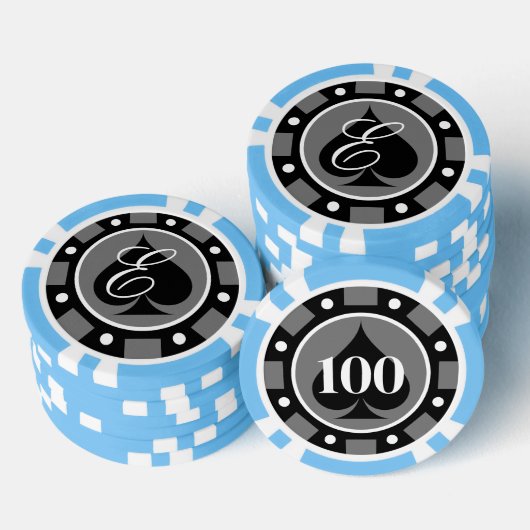 Custom Blue Casino Poker Chips für das Spielen Par (Stapel)
