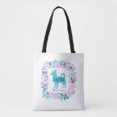 Custom Blue Chihuahua Tote Bag Photo Personalized Tasche (Vorderseite)