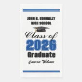 Custom Blue Class of 2026 Graduation Party Serviette (Vorderseite)