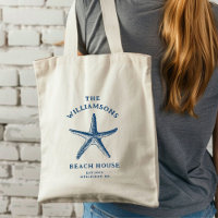 Custom Blue Coastal Starfish Beach House