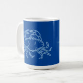 Custom Blue Crab Astrologischer Kaffee Tasse (Vorderseite Links)