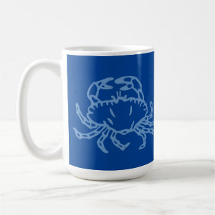 Custom Blue Crab Astrologischer Kaffee Tasse