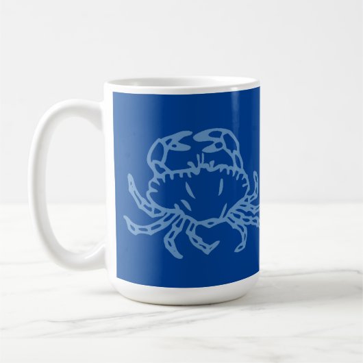 Custom Blue Crab Astrologischer Kaffee Tasse (Links)