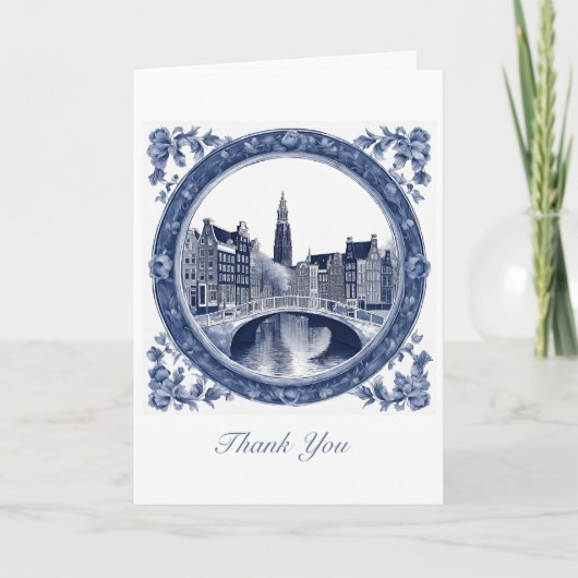 Custom Blue Delft Amsterdam  Karte (Vorderseite)