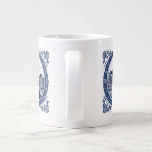 Custom Blue Delft Amsterdam Souvenir Jumbo-Tasse (Rückseite)