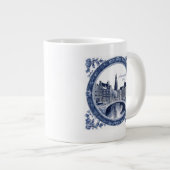 Custom Blue Delft Amsterdam Souvenir Jumbo-Tasse (Vorderseite Rechts)
