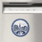 Custom Blue Delft Amsterdam Souvenir Magnet (In Situ (Geschirrspüler))