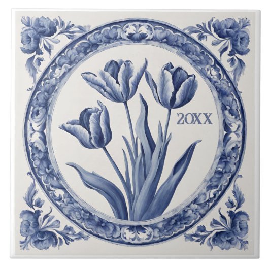 Custom Blue Delft Fliese (Vorderseite)