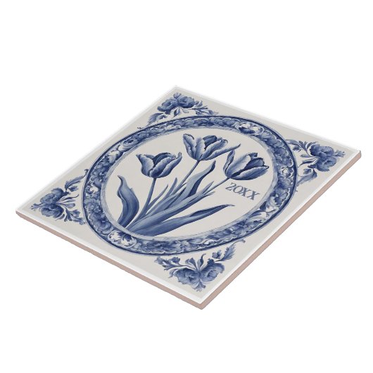 Custom Blue Delft Fliese (Seite)