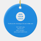 Custom Blue Dental Practice Ornament (Hinten)