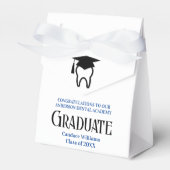 Custom Blue Dental School Graduation Party Geschenkschachtel (Vorderseite)