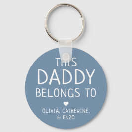 Custom Blue Dieser Papa gehört zum Vatertag Schlüsselanhänger