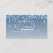 Custom Blue Driving Glitzer Visitenkarte (Rückseite)