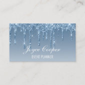 Custom Blue Driving Glitzer Visitenkarte (Vorderseite)