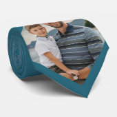 Custom Blue Family Foto Krawatte (Gerollt)