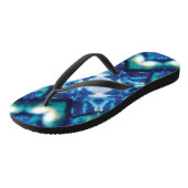 Custom Blue Flip Flops Badesandalen (Schrägansicht)