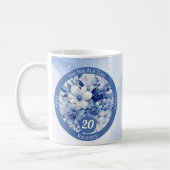 Custom Blue Floral Erholung Meilenstein Geschenk Kaffeetasse (Links)
