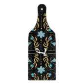 Custom Blue Floral Folk Art Charter Schneidebrett (Vorderseite)