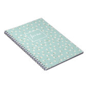 Custom blue floral notebook notizblock (Rechte Seite)