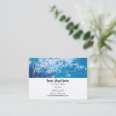 Custom Blue Floral Standard, 3,5" x 2,0" Business Visitenkarte (Stehend Vorderseite)