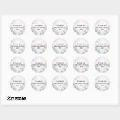Custom Blue Floral Wedding Sticker (Blatt)