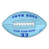 Custom Blue Football mit Name Team Name (Vorderseite)