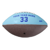 Custom Blue Football mit Name Team Name (Gedreht 270)
