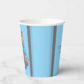 Custom Blue Football Paper Cups Pappbecher (Links)