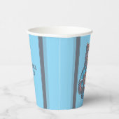 Custom Blue Football Paper Cups Pappbecher (Rechts)