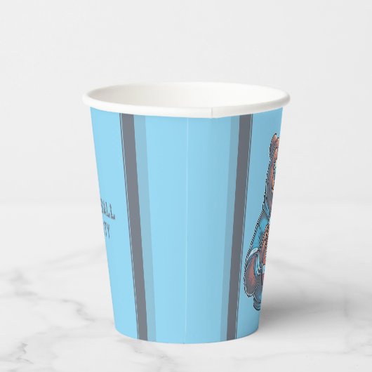 Custom Blue Football Paper Cups Pappbecher (Rechts)