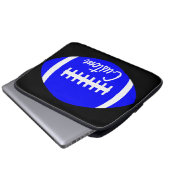 Custom Blue Football Team, Player oder Coach Lapto Laptopschutzhülle (Vorne Knopf)