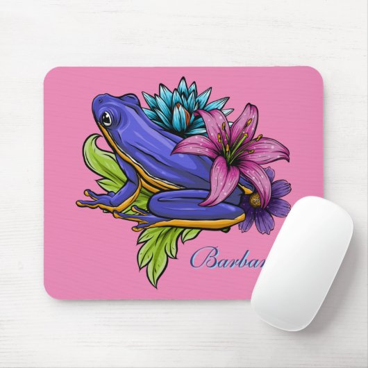 Custom Blue Frog  Mousepad (Mit Mouse)